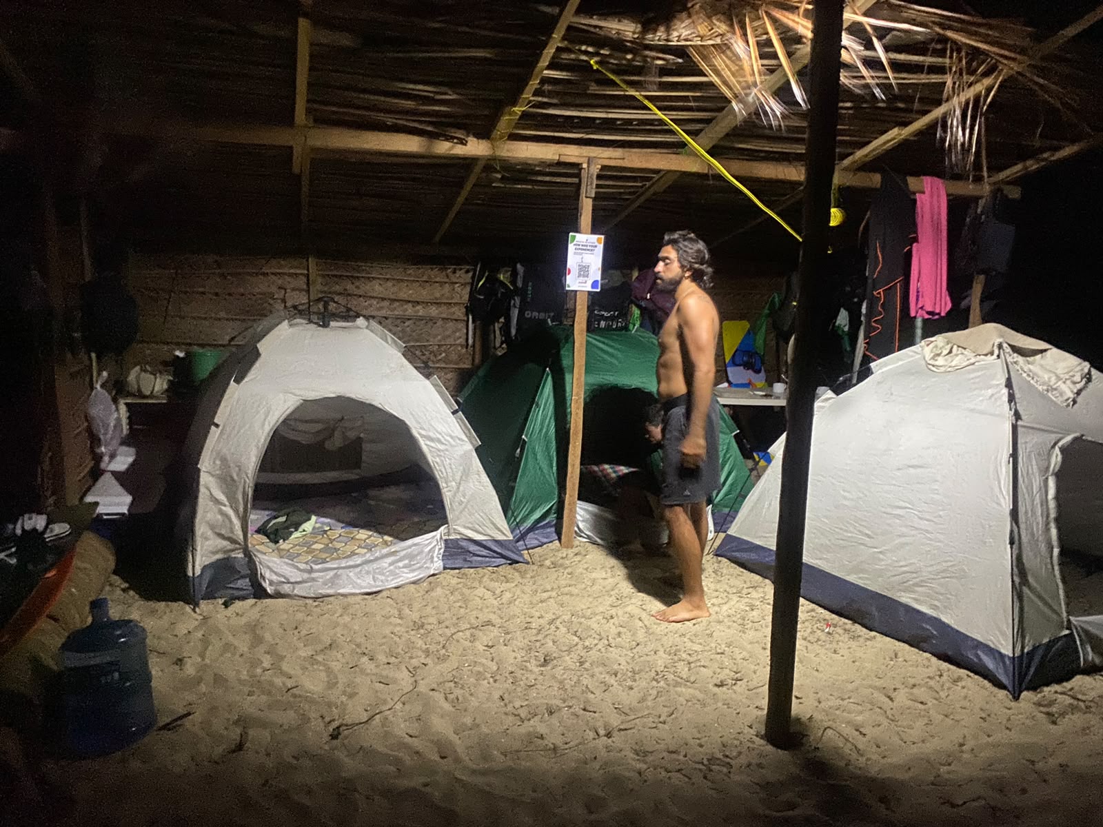 Camp tents set up for kite trip riders – kitesurfing in Kalpitiya, Sri Lanka (photo 3)